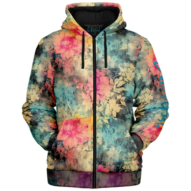 Chokefish™ Microfleece Zip-Up Hoodie Acid-Wash Colors-009B